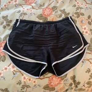 Nike Women's Black Athletic Shorts with White Trim